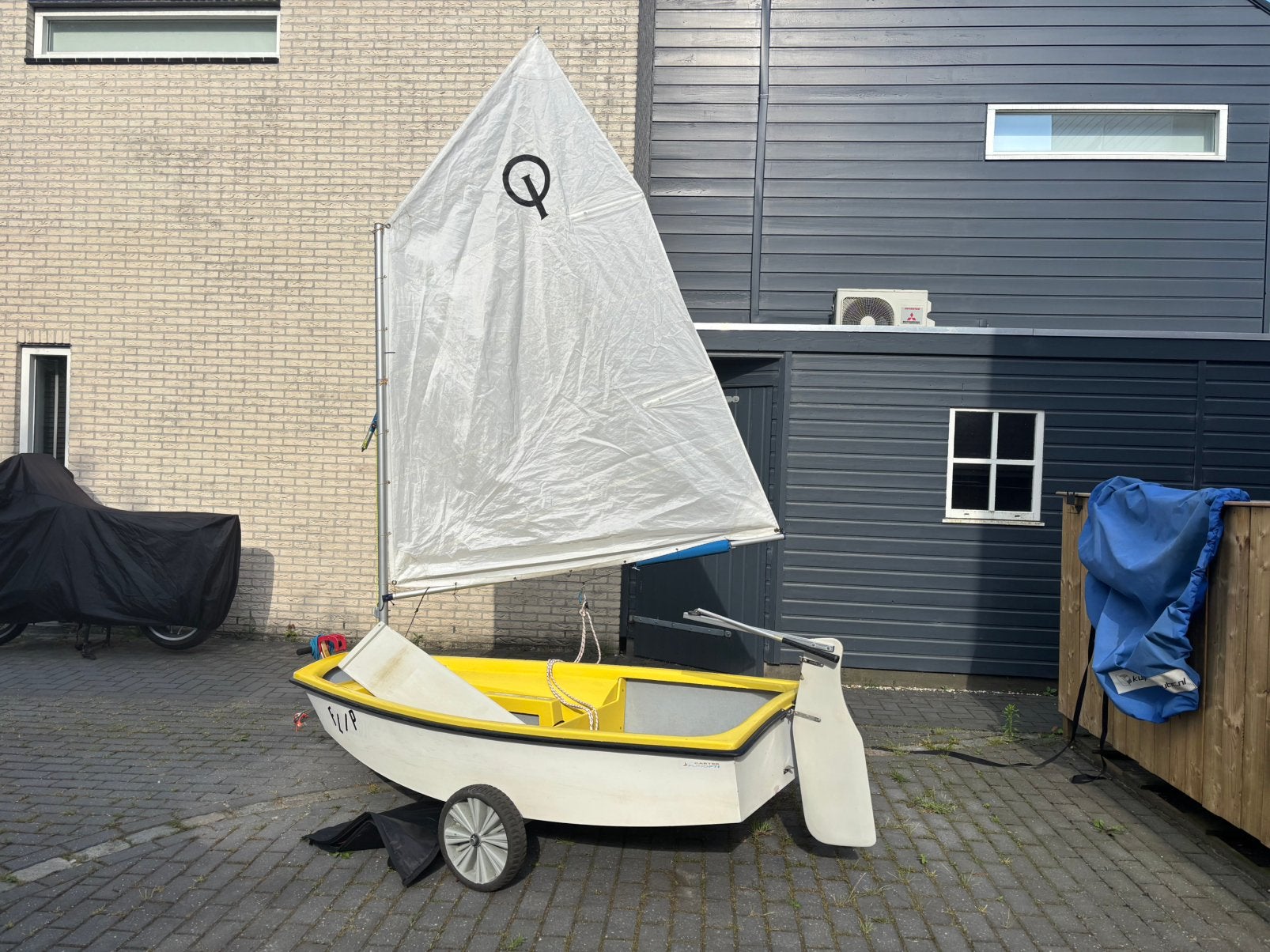 Zeilboot Optimist polyester, Ophalen, Zo goed als nieuw, Overige typen, Minder dan 15 m²
