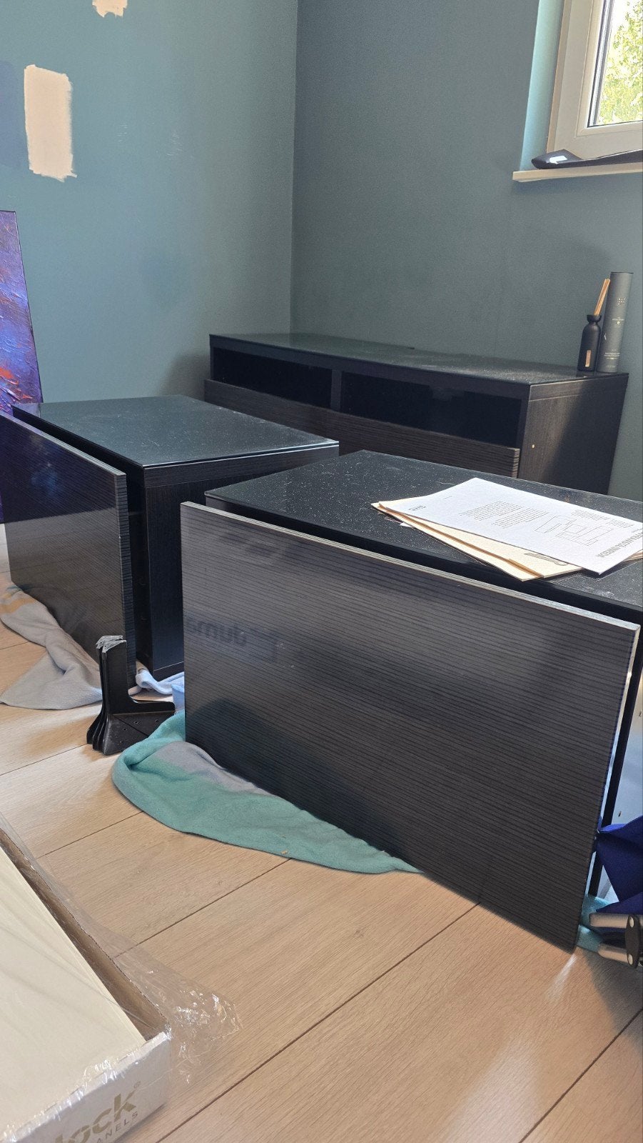 IKEA TV-meubel met opbergruimte, Huis en Inrichting, Kasten | Televisiemeubels, Ophalen, Gebruikt, 100 tot 150 cm, Minder dan 100 cm