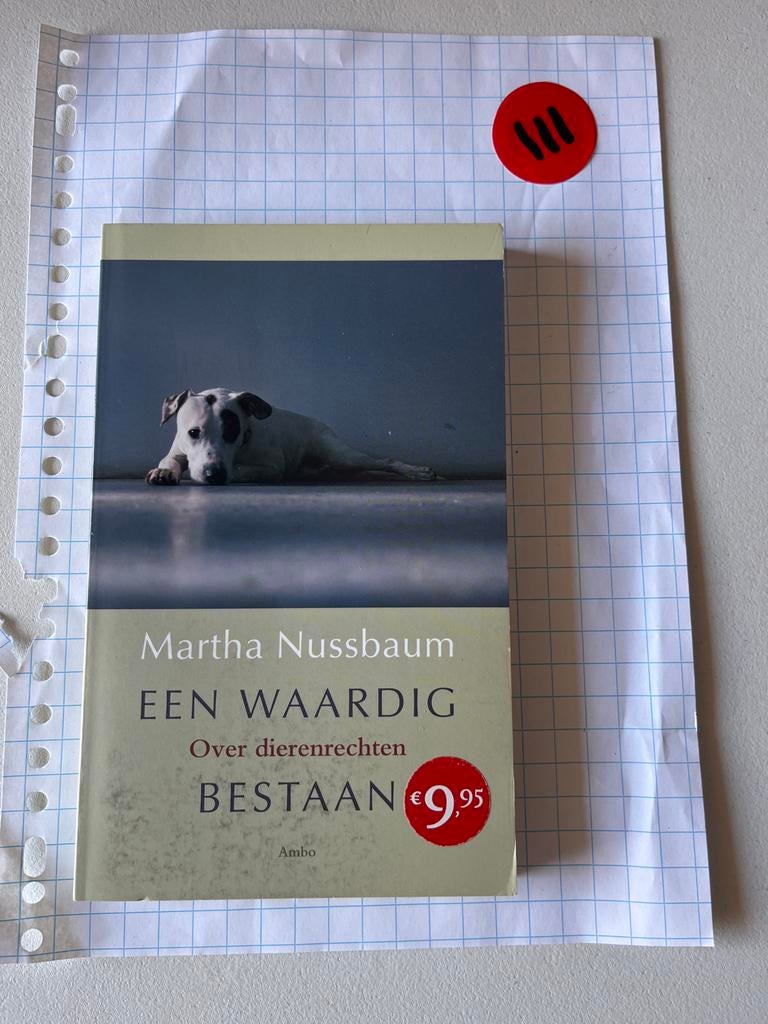 Een Waardig Bestaan - Over Dierenrechten (Martha Nussbaum), Ophalen of Verzenden, Zo goed als nieuw, Overige diersoorten