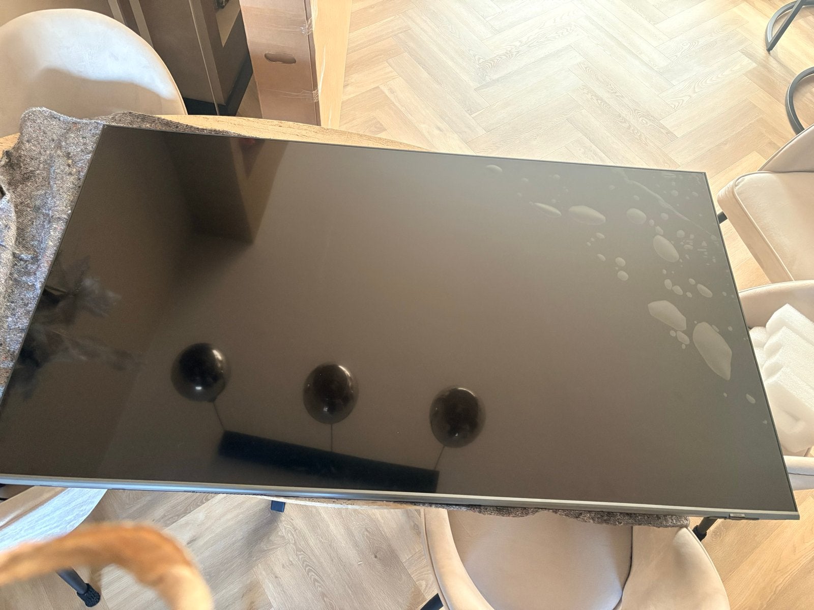 Samsung LED TV 65 inch - Bubbels in scherm, werkt perfect, 50 Hz, Ophalen of Verzenden, Samsung, 100 cm of meer