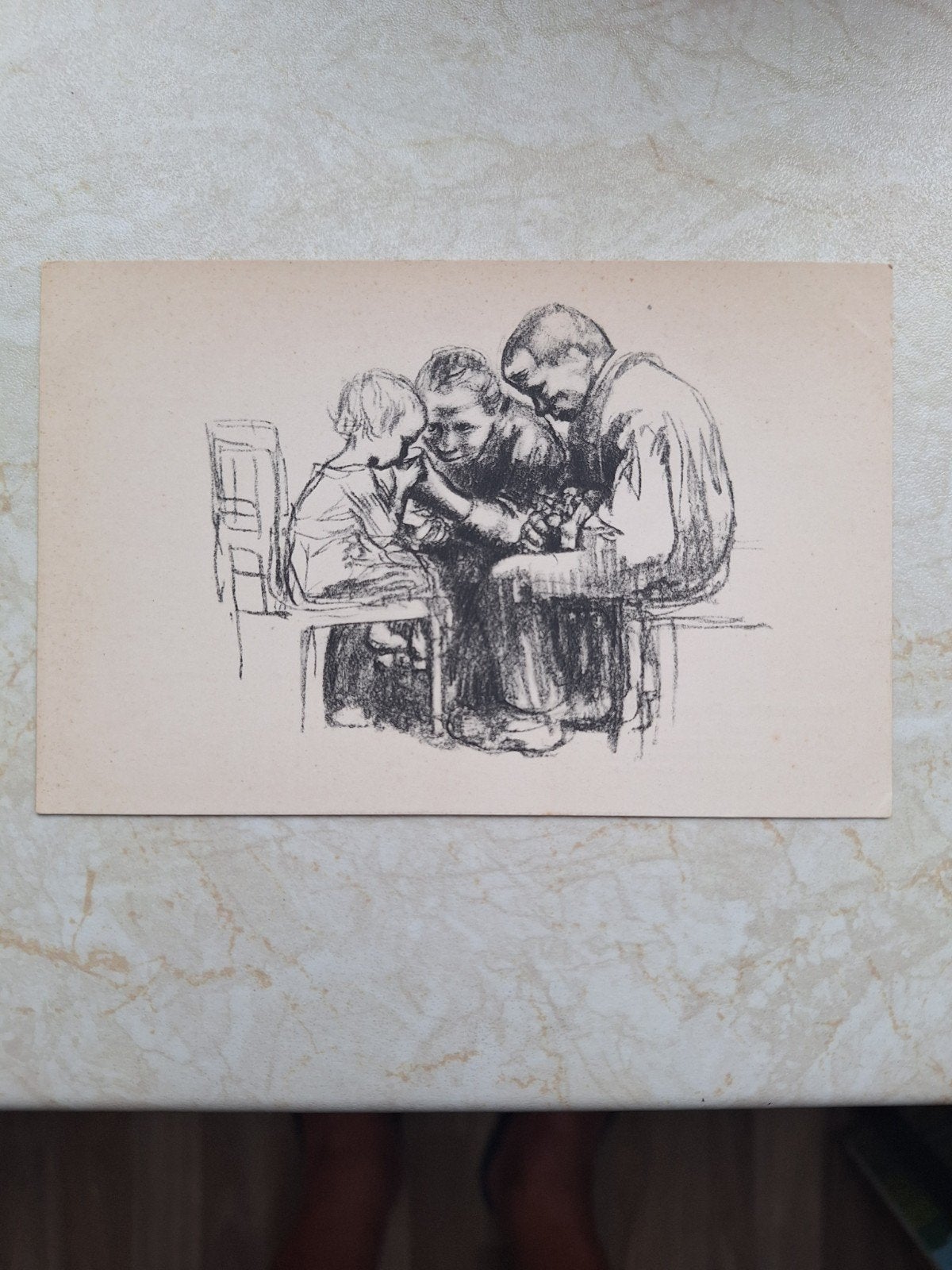 Käthe Kollwitz: "Besuch  Kinderkrankenhaus" - Oude Ansichtk, Ophalen of Verzenden, Voor 1920, Ongelopen, Kinderen