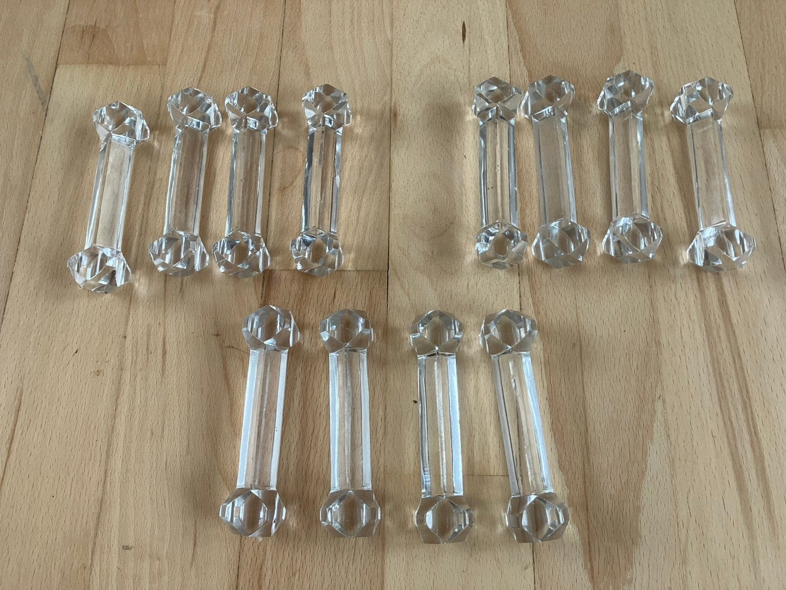 12 glazen messenleggers, Ophalen of Verzenden, Glas, Overige stijlen, Overige typen