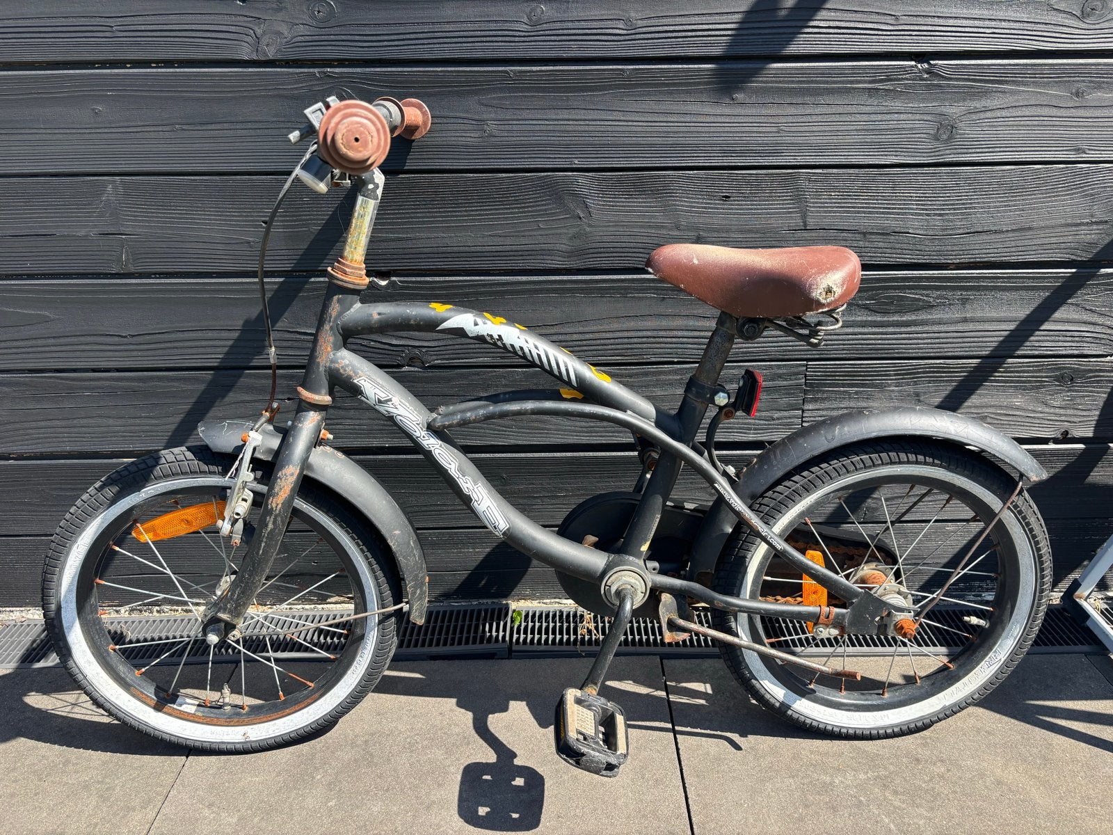 Volare Black Cruiser kinderfiets 16 inch, Ophalen, Gebruikt, Velgrem, 16 tot 20 inch