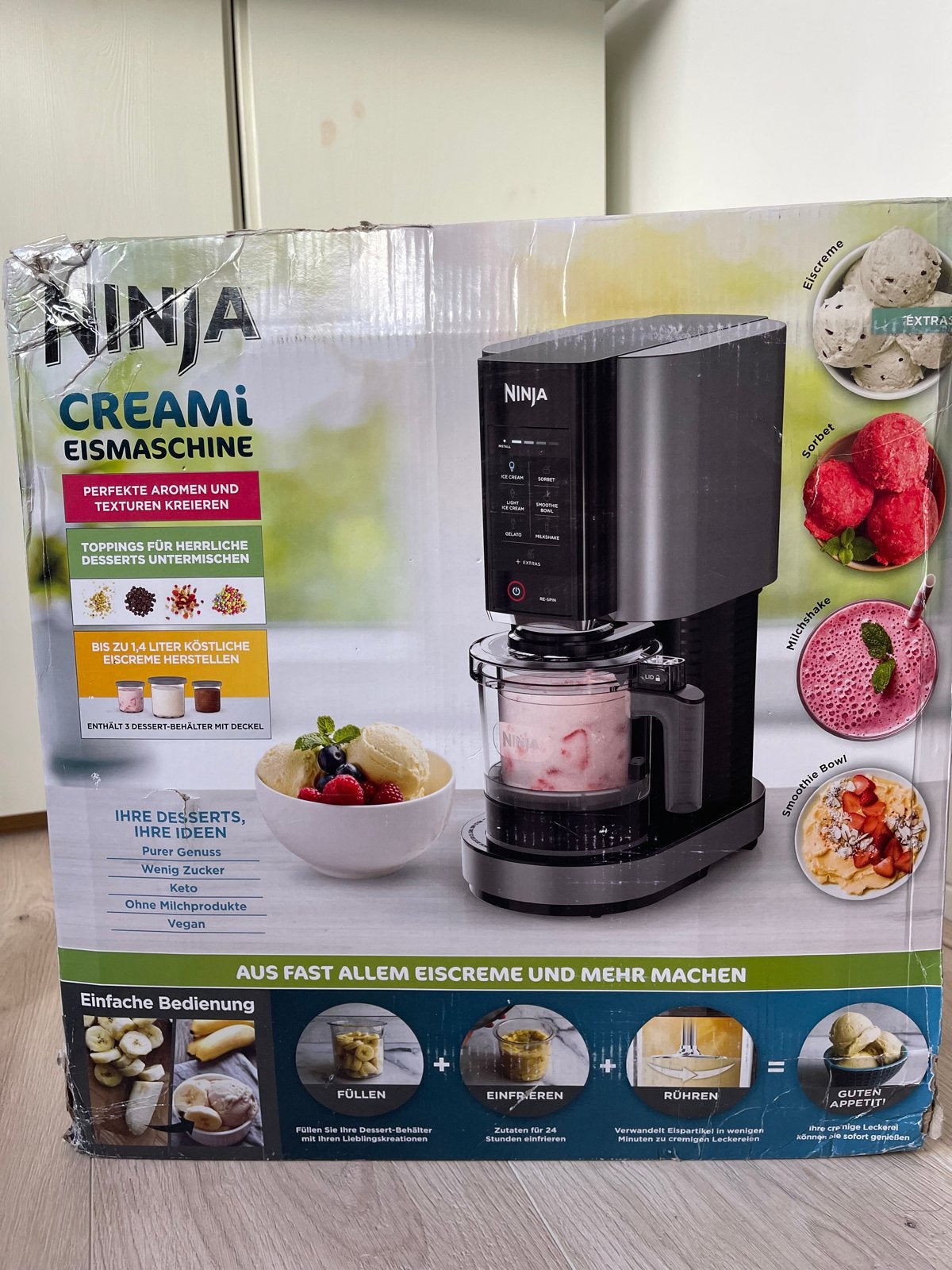 Ninja Creami IJsmachine - zo goed als nieuw, Witgoed en Apparatuur, Ophalen, 1 tot 2 liter, 3 snelheden of meer, Zo goed als nieuw