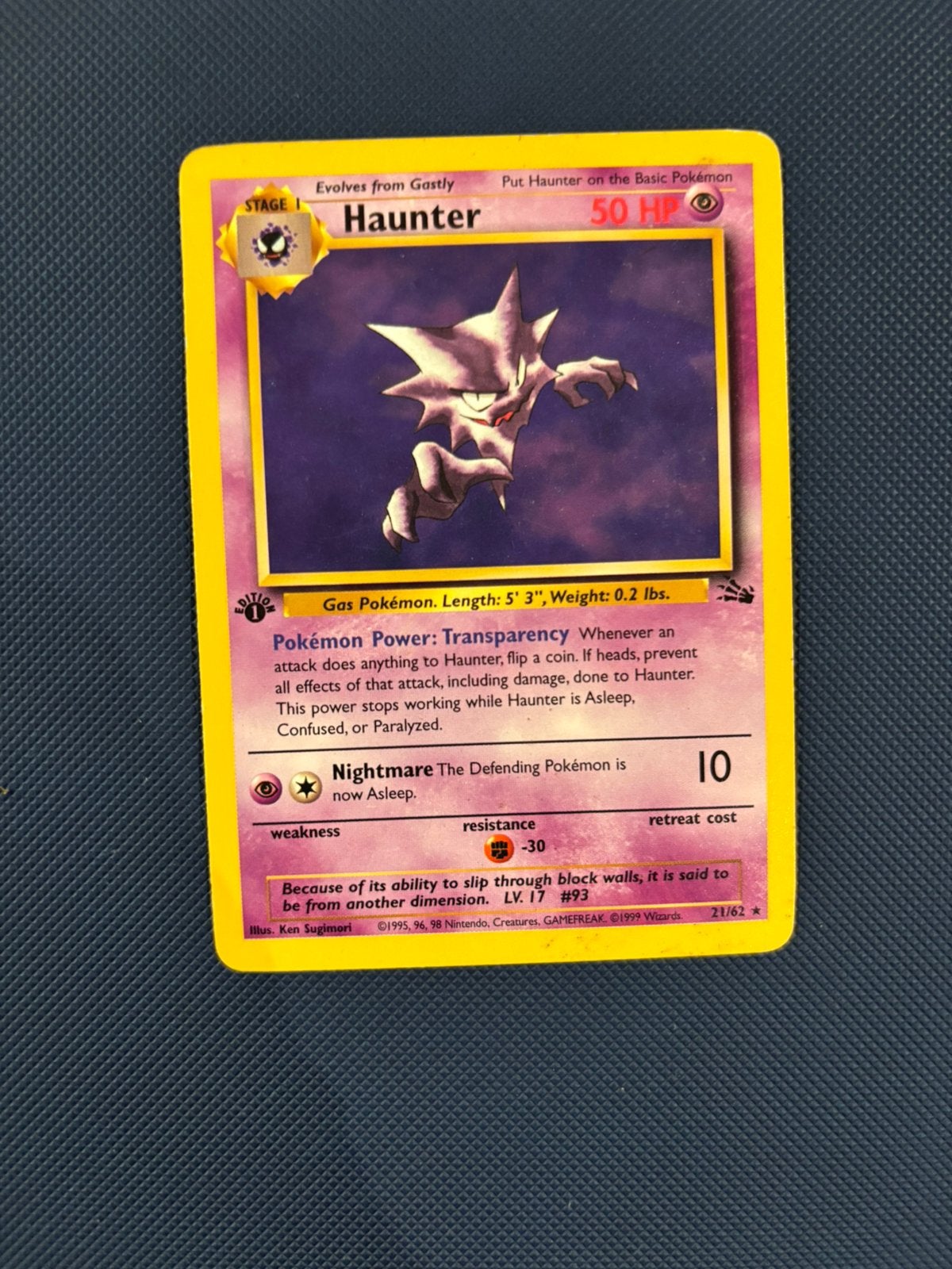 Haunter 21 First Edition Fossil, Ophalen, Zo goed als nieuw