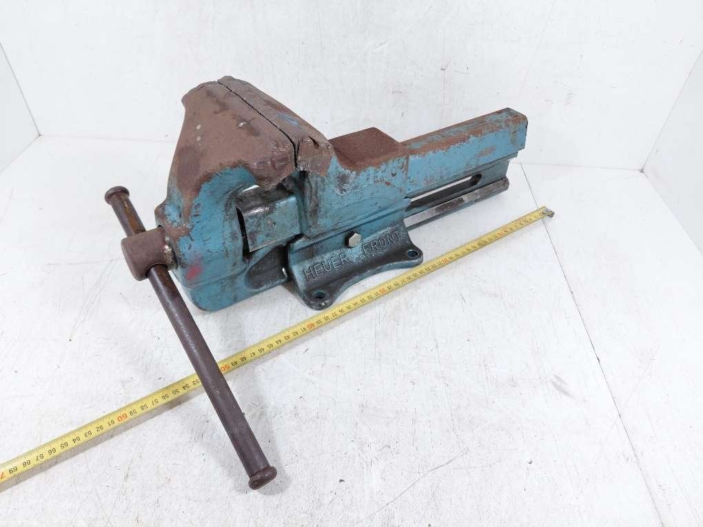 Heuer Front 160 Bankschroef bekbreedte 160mm. opening 230mm., Niet ingevuld, Heuer Front Peddinghaus, Gebruikt, Niet ingevuld