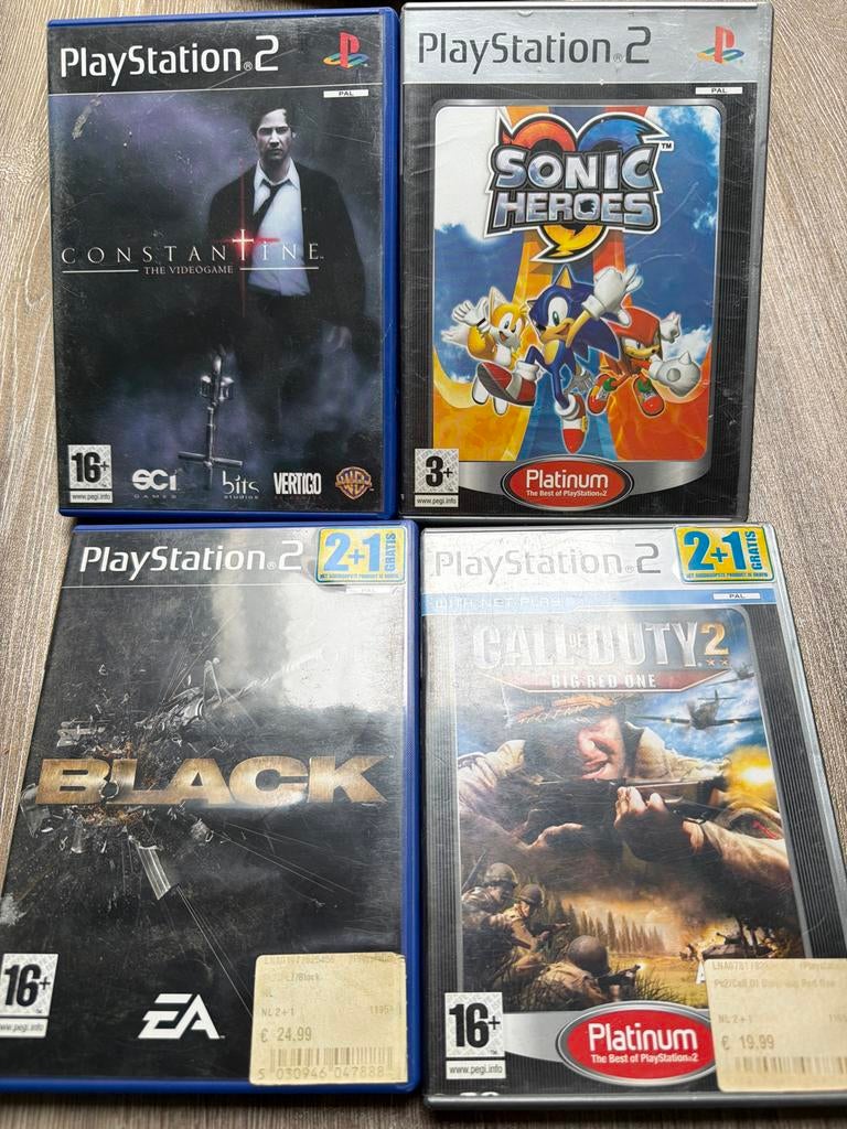 PlayStation 2 Spellen: Constantine, Sonic Heroes, Black, Cal, Gebruikt, Shooter, 1 speler, Ophalen of Verzenden