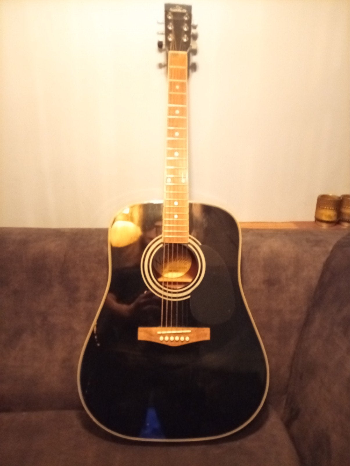 Nashville Western gitaar - Zwart, Muziek en Instrumenten, Ophalen of Verzenden, Gebruikt, Western- of Steelstringgitaar