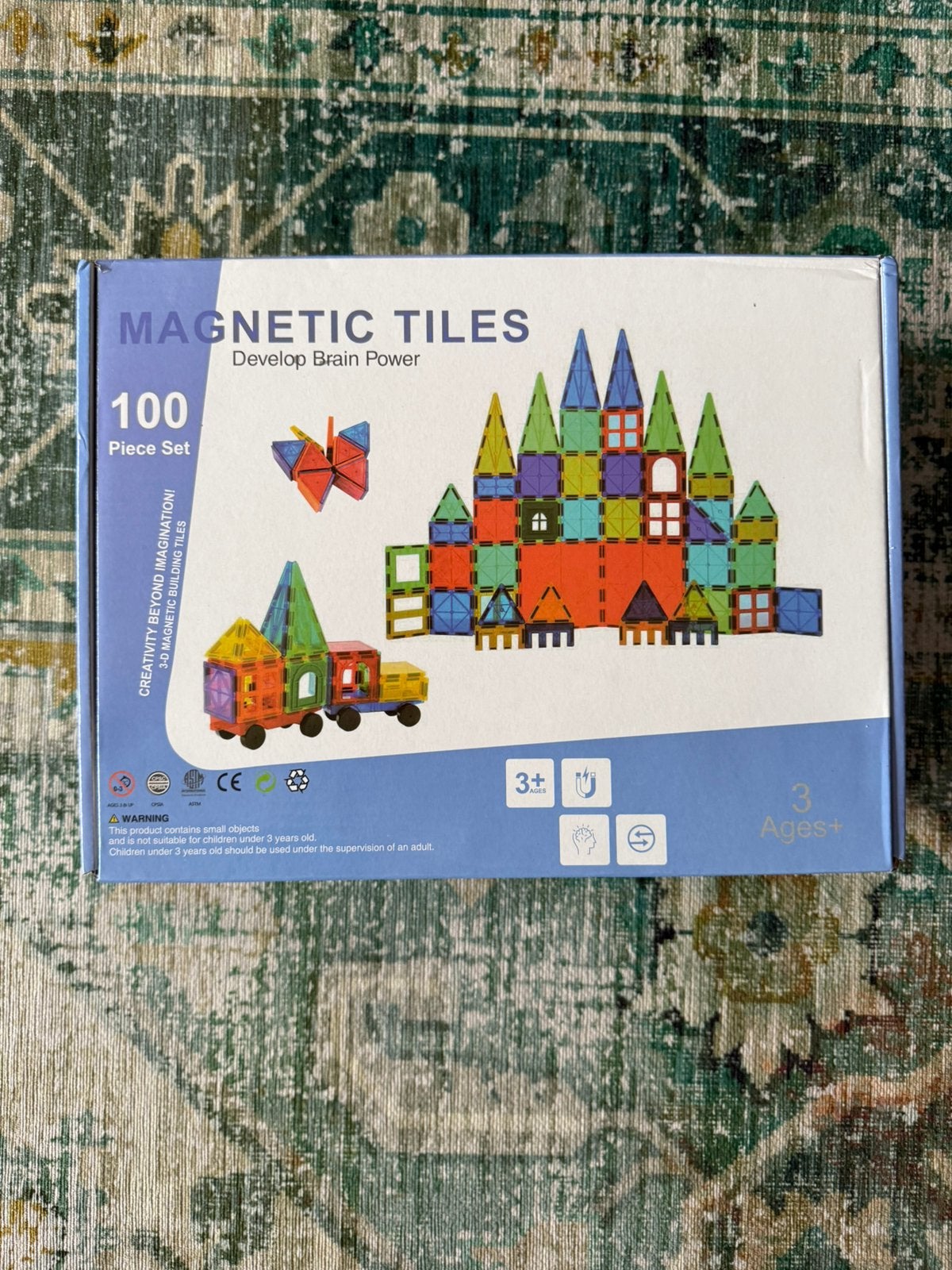 Magnetic tiles NIEUW 100 stuks 7,5 cm, Ophalen of Verzenden, Nieuw