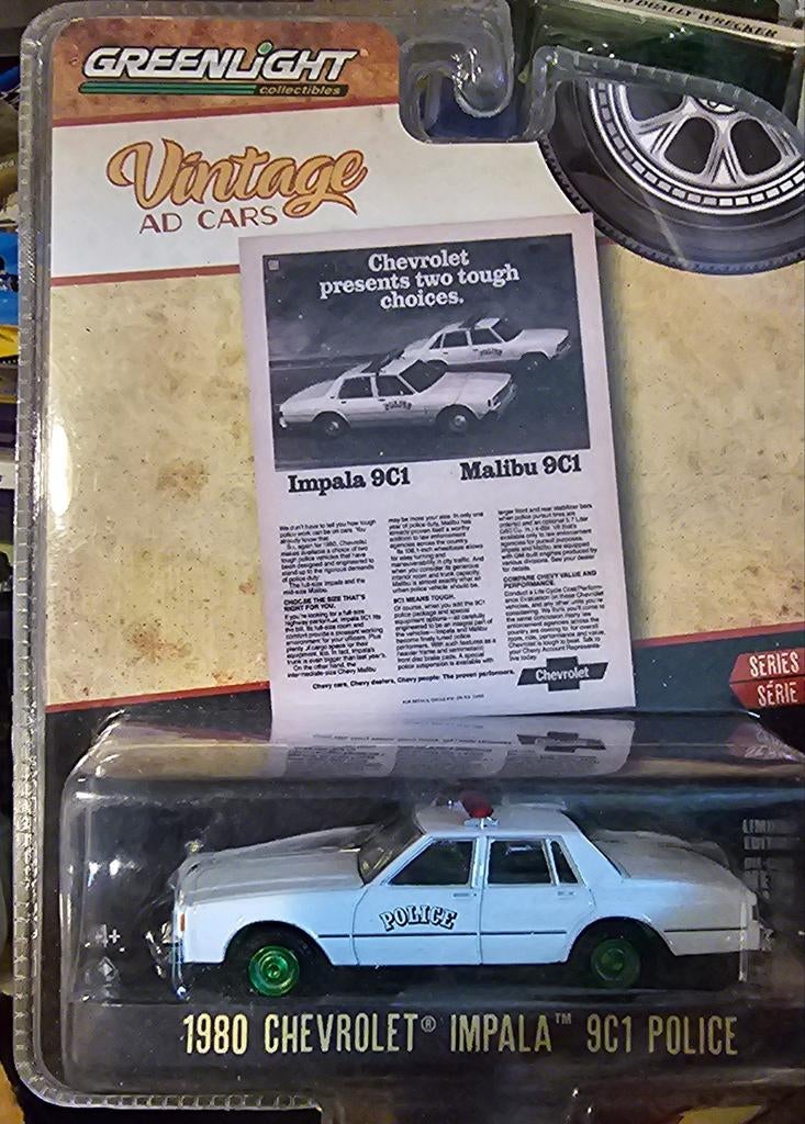 Greenlight 1980 Chevrolet Impala 9C1 Police Vintage Ad Cars, 1000 Performance Way, Indianapolis, IN 46240, USA, Nieuw, Ophalen of Verzenden