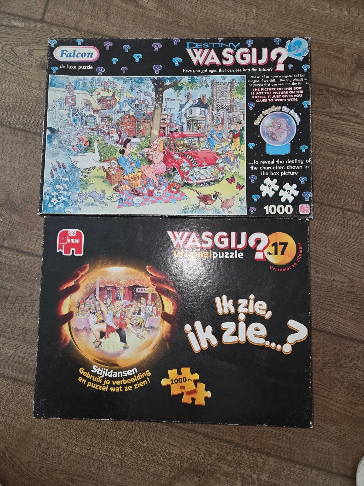 Wasgij Puzzels: Destiny en Original (2x 1000 stukjes), Ophalen, 500 t/m 1500 stukjes, Gebruikt, Legpuzzel
