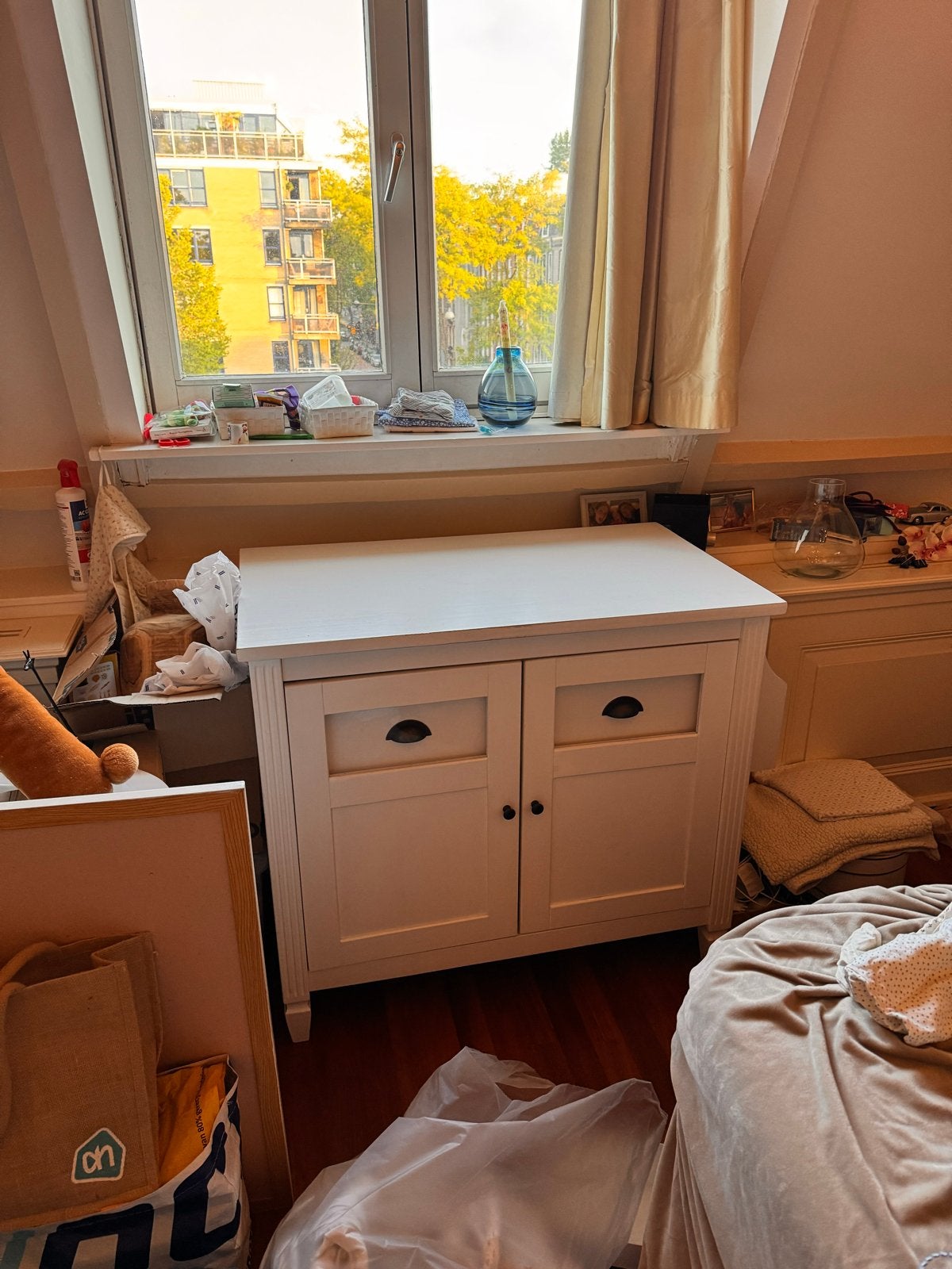 TEAB - Witte commode/kastje met lades en opbergvak, Ophalen, Gebruikt