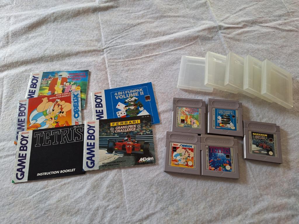Gameboy classic spellen 5x incl. alle boekjes en hoesjes, 1 speler, Ophalen of Verzenden, Zo goed als nieuw, Vanaf 3 jaar