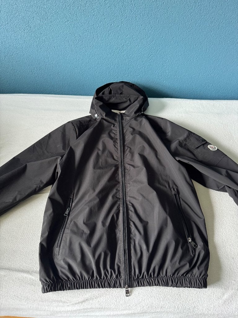 Moncler zomer jas, Maat 52/54 (L), Moncler, Zwart, Nieuw