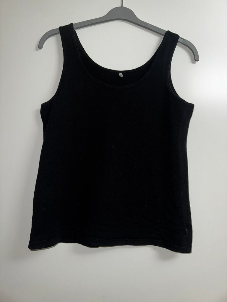 Topje xxl hemd singlet croptop zwart zwarte, Verzenden, Zwart, Maat 46/48 (XL) of groter, Zonder mouw