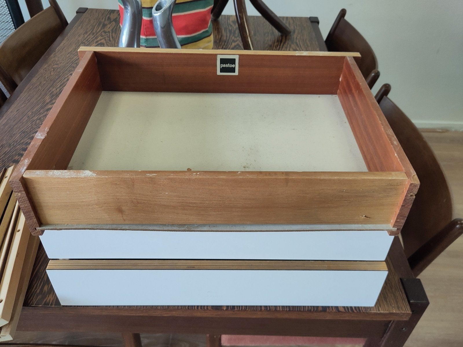 Vintage Pastoe lade voor nachtkastje ladekastje hout kast, Ophalen of Verzenden, Gebruikt, Grenen