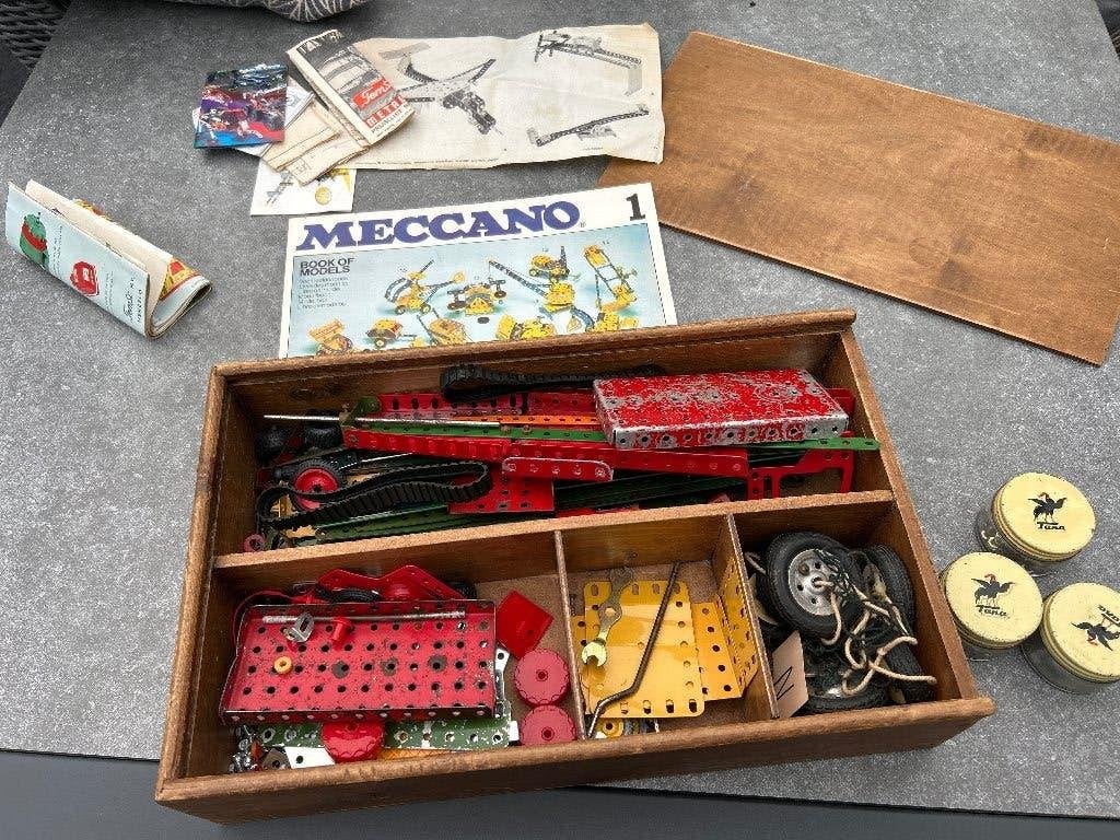 Meccano Outfit No. 1 – Compl. in houten kist – Jaren ’50/’60, Ophalen, Gebruikt