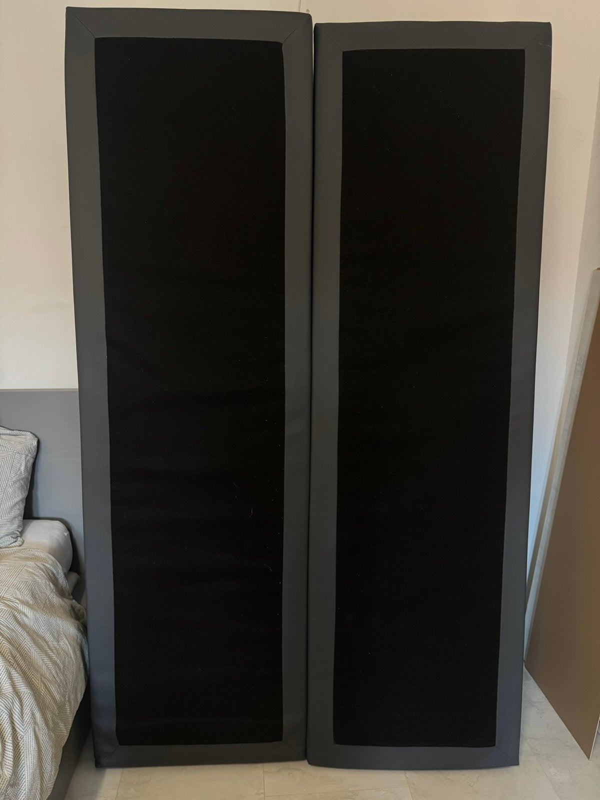 Beddenleeuw Mila Boxspring 120x200 Granietgrijs Lederlook, Ophalen, Zo goed als nieuw, Twijfelaar, 120 cm