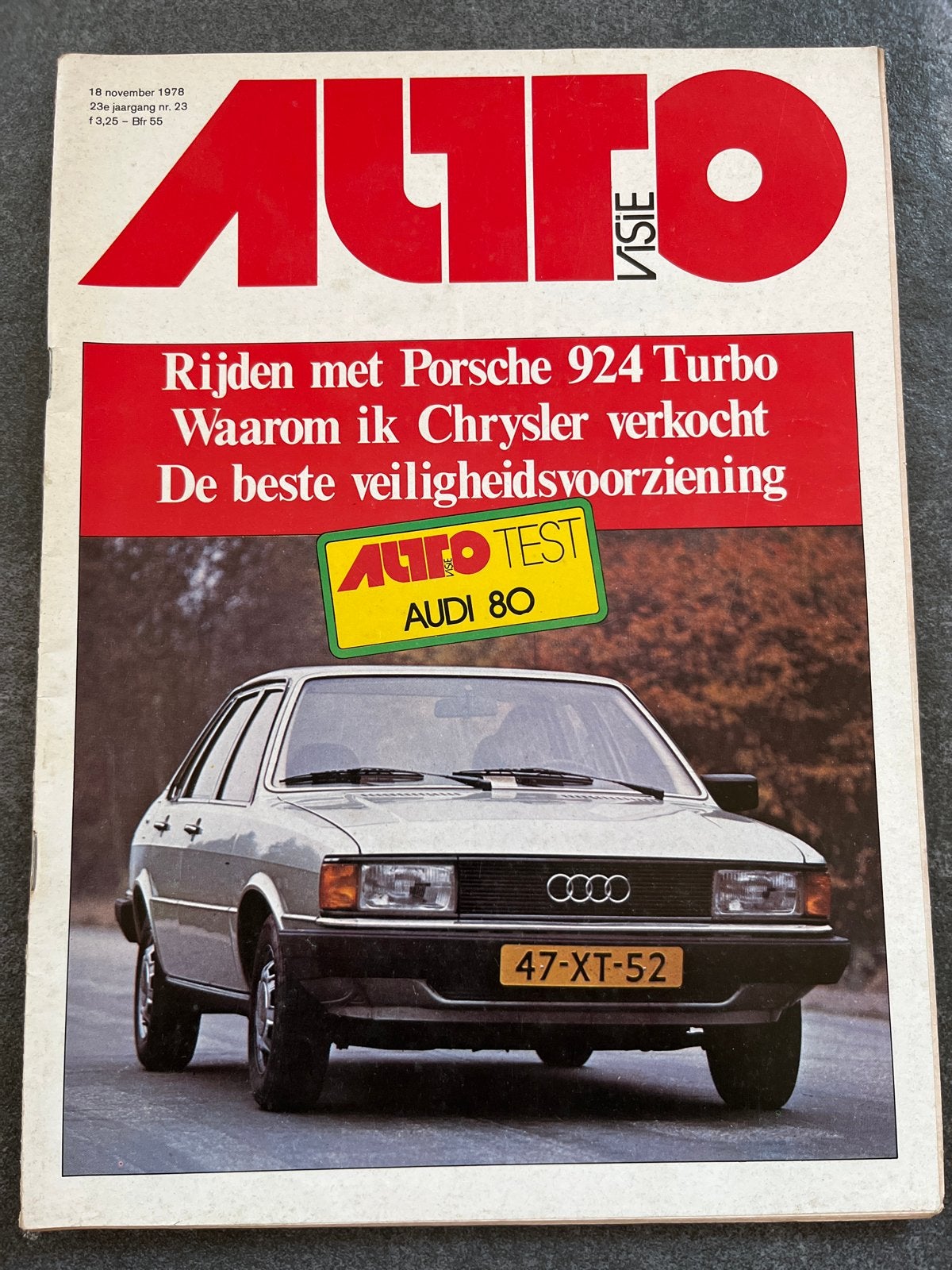 Autovisie - Porsche 924 Turbo, Audi 80 B1, Ophalen of Verzenden, Gelezen
