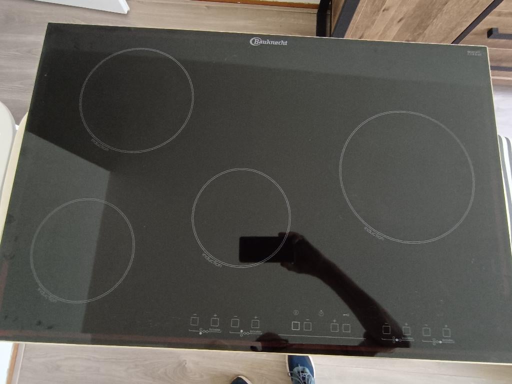 inductiekookplaat Bauknecht, Ophalen, Gebruikt, 4 kookzones, Inbouw