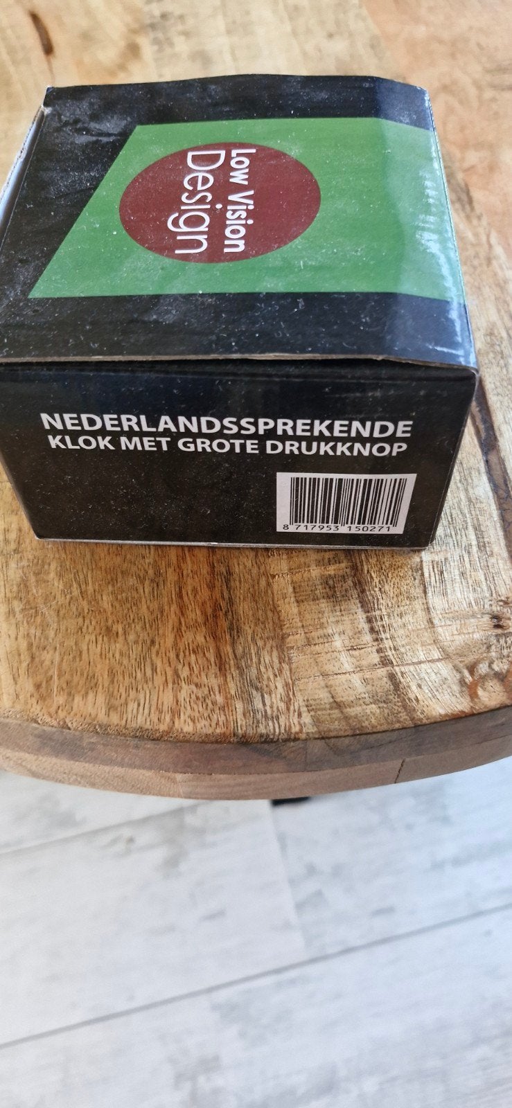 Nederlandssprekende klok met grote drukknop, Ophalen of Verzenden, Nieuw, Wandklok