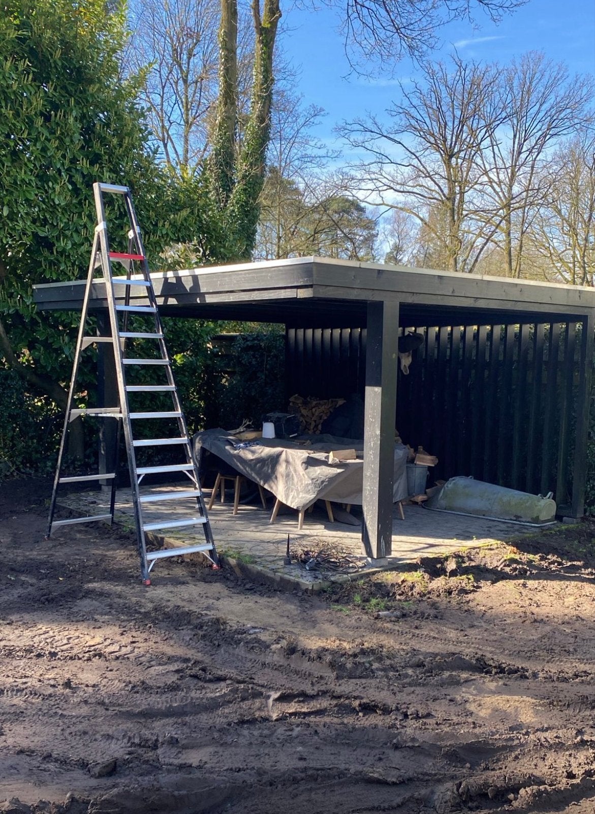 Overkapping 4x5 meter, al gedemonteerd, Ophalen, Gebruikt, Tuinpaviljoen