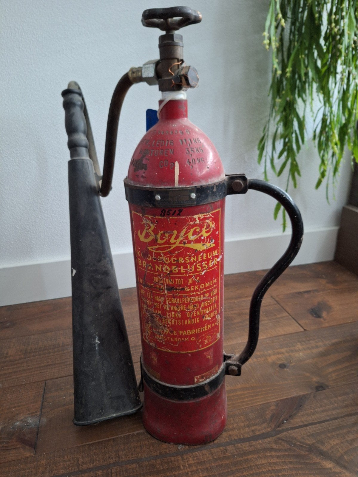 Vintage Boyco Koolzuursneeuw Brandblusser, Huis en Inrichting, Brandblussers en Brandkasten, Ophalen, Gebruikt, Brandblusser