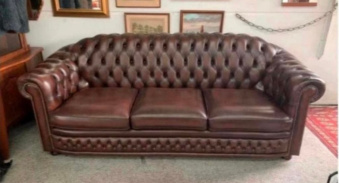 Bankstel bruine Springvale Chesterfield bankstel nieuw staat, Ophalen of Verzenden