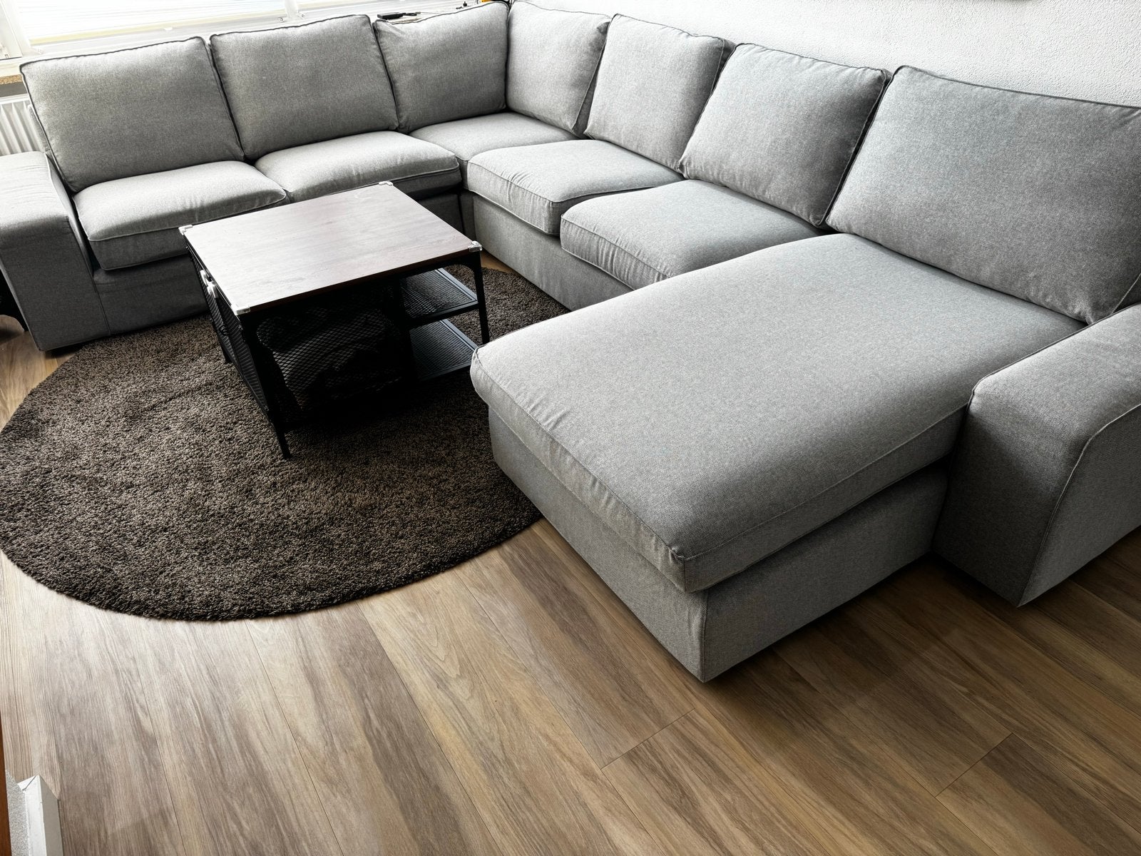 IKEA KIVIK Hoekbank 6-zits met chaise longue - grijs - IZGST, Huis en Inrichting, Hoekbank, 300 cm of meer, Ophalen of Verzenden