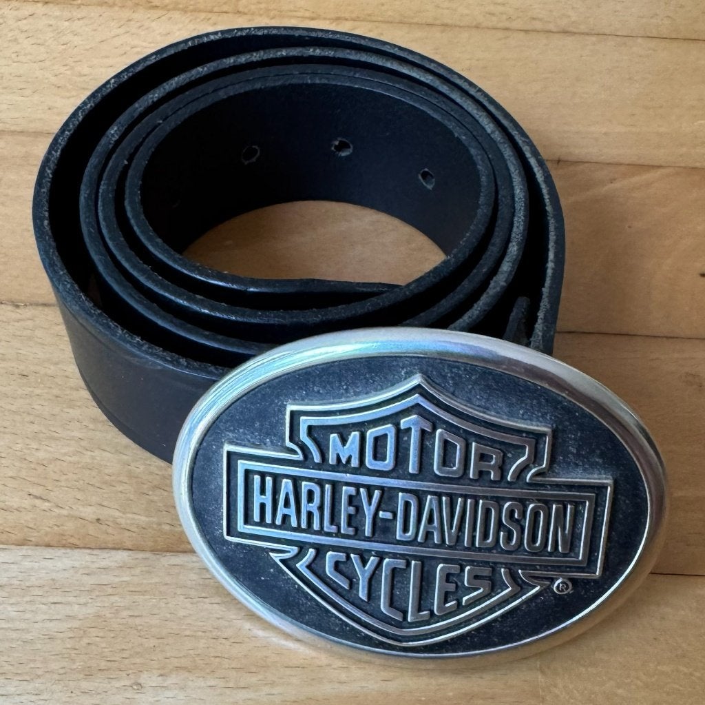 Harley Davidson originele buckle en riem, Ophalen of Verzenden, Gebruikt