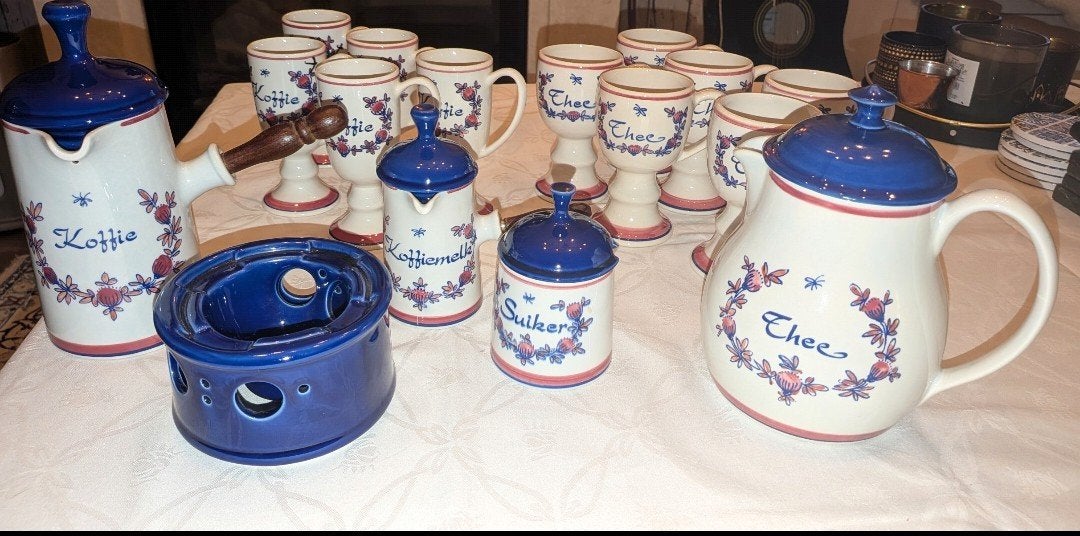 Uniek Vintage Zenith Gouda Servies – 16-delig (WABCO), Ophalen of Verzenden