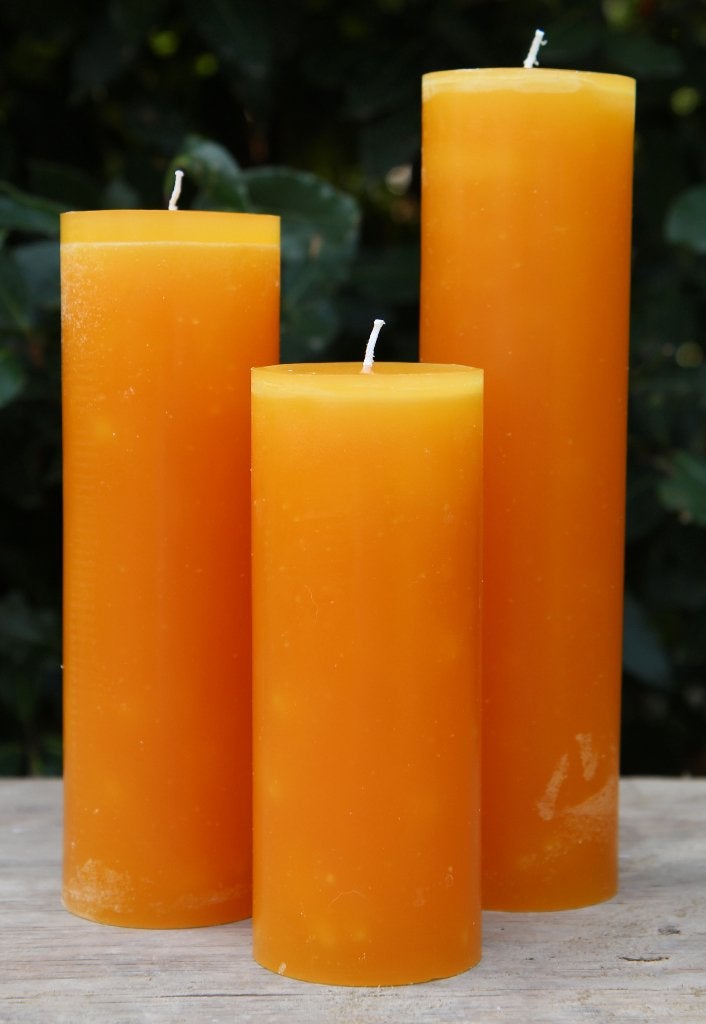 Set van 3 Bika kaarsen in de kleur honing 333172, Overige merken, Ambachtsheerlaan 9a Harmelen, Nieuw, Oranje