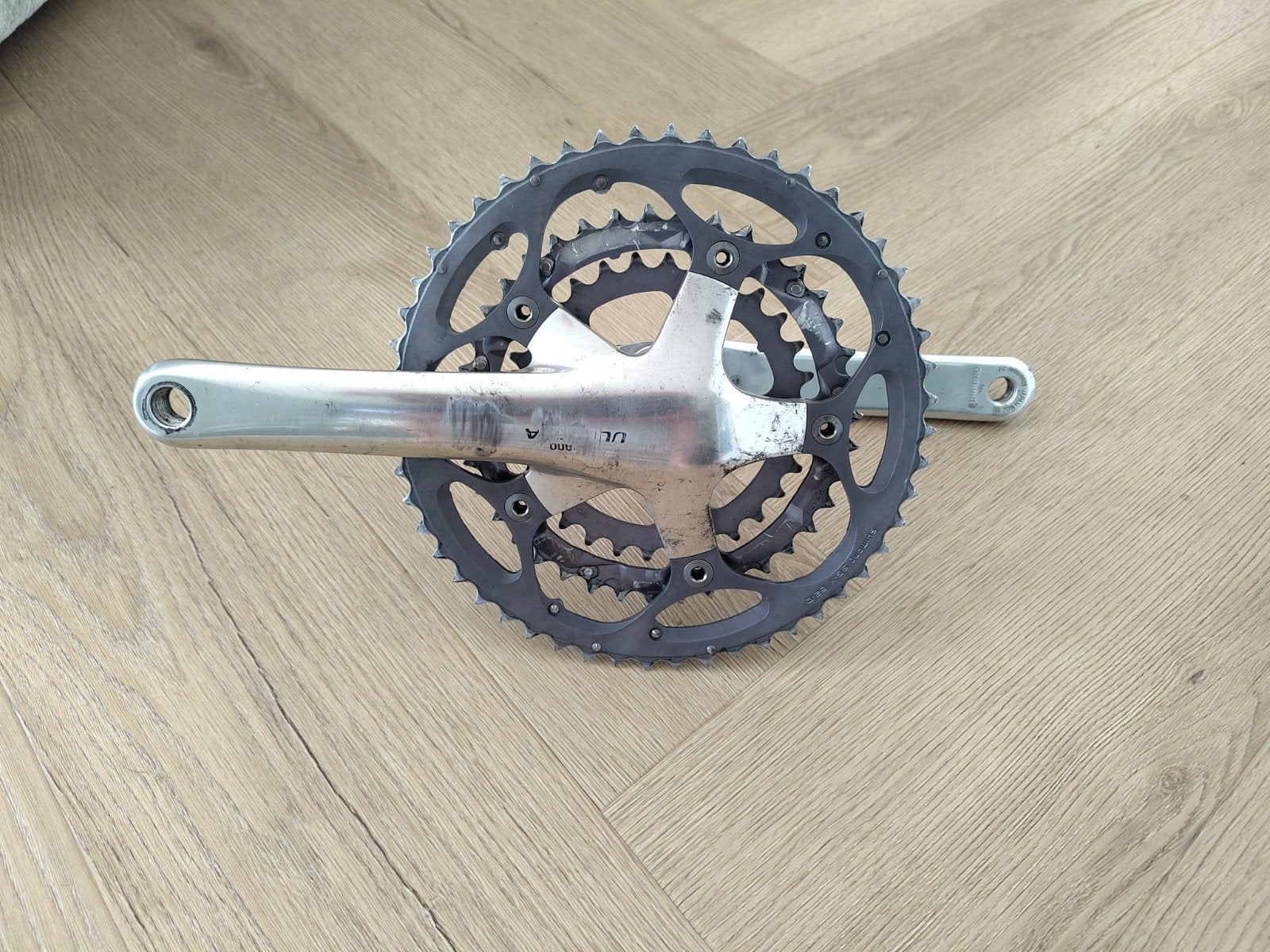 Crankstel Shimano ultegra triple fc-6603 175mm, Crankstel of Pedalen, Gebruikt, Shimano Ultegra, Ophalen of Verzenden