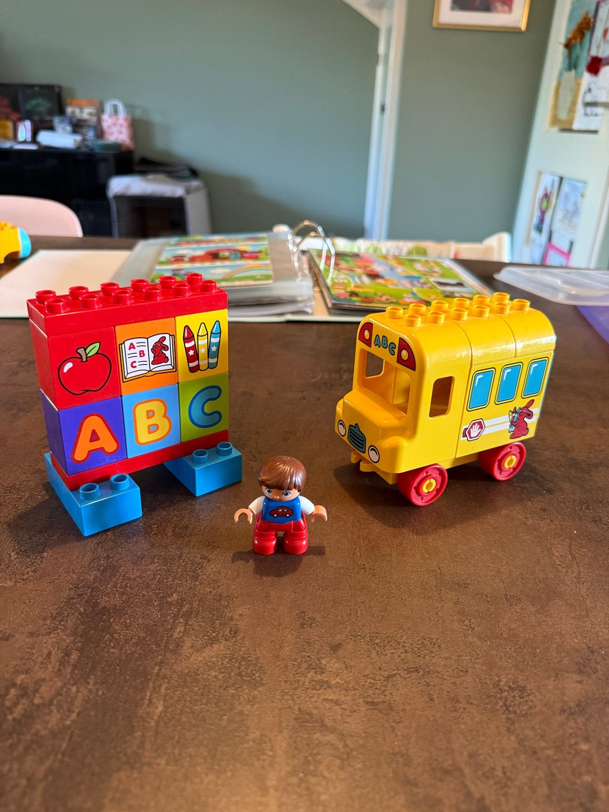 Lego Duplo Mijn Eerste Bus (10603) met figuur en blokken, Gebruikt, Overige thema's, Ophalen of Verzenden, Compleet