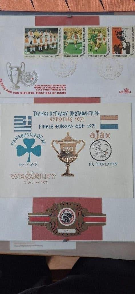 postzegels AJAX winnaar CL 1971, Ophalen of Verzenden, Nieuw, Ajax, Overige typen