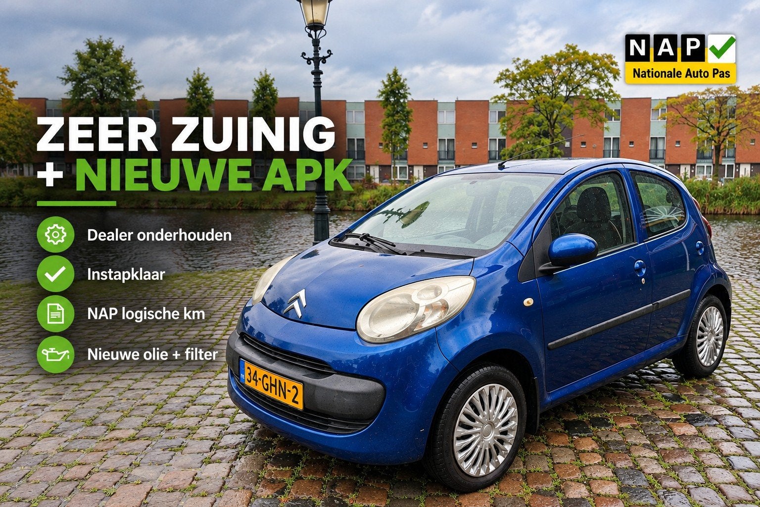 Citroën C1 1.0 5-DRS  - INSTAPKLAAR - ZUINIG!, Auto's, Dealer onderhouden, Zwart, C1, 68 pk