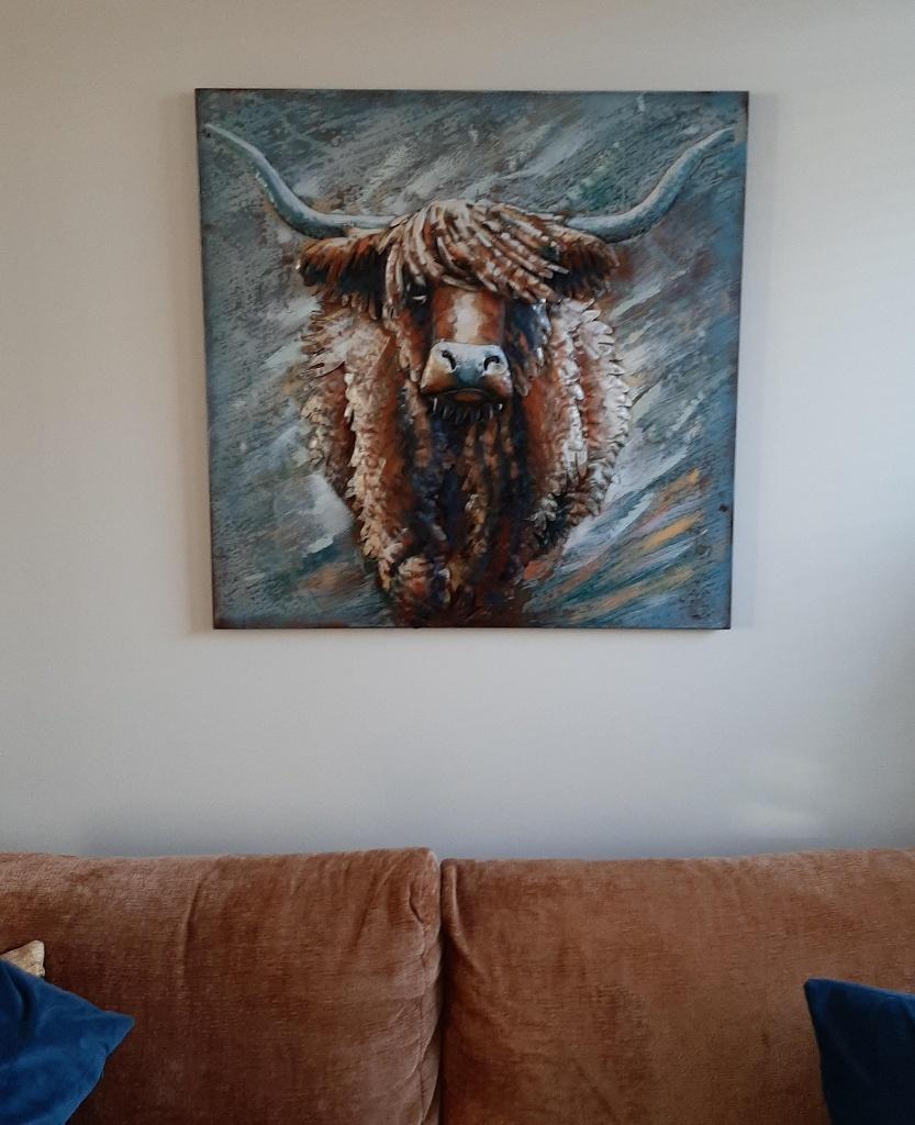 3D Buffel schilderij, Antiek en Kunst, Kunst | Schilderijen | Modern, Ophalen
