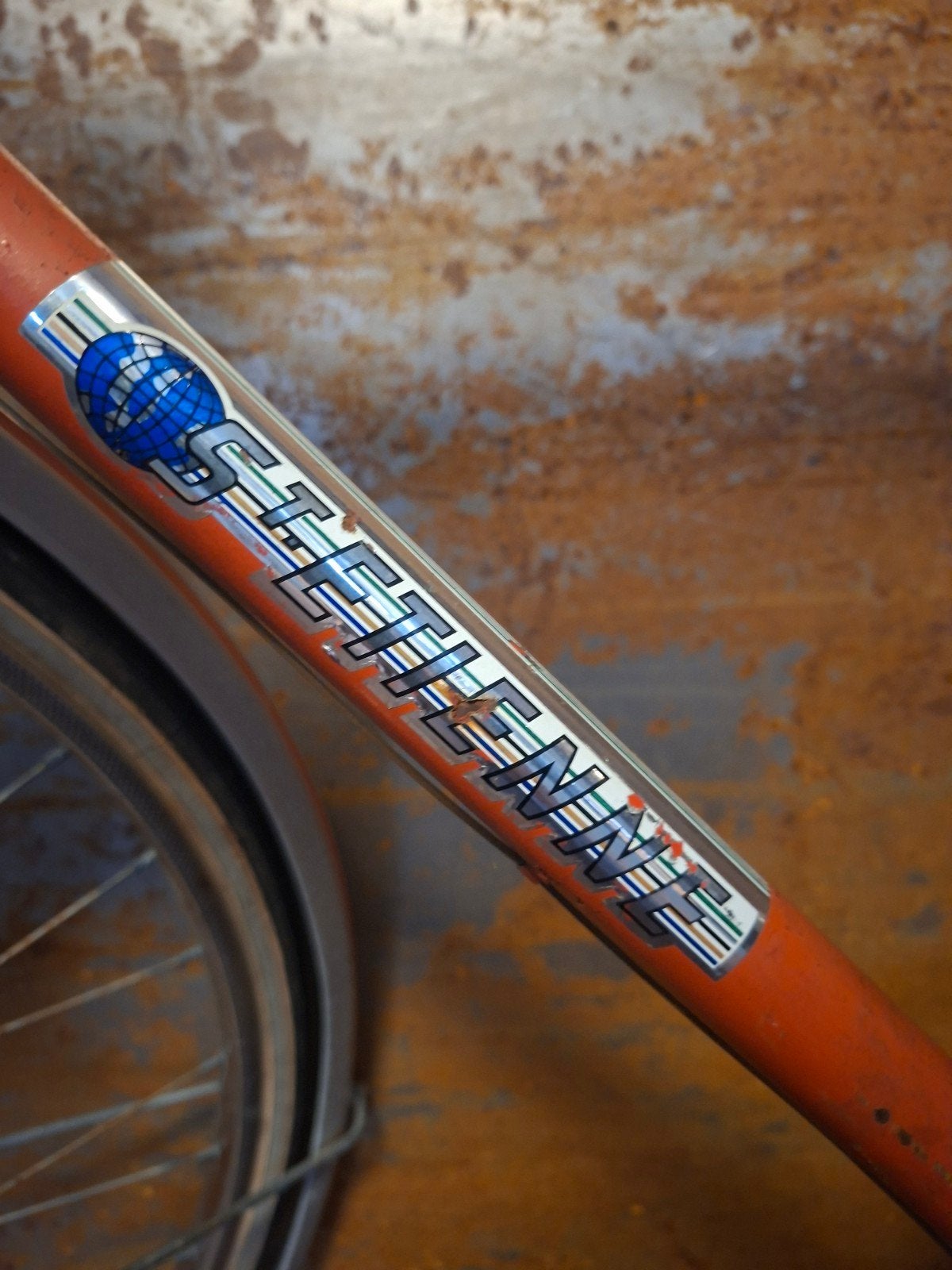 Vintage St. Etienne racefiets - Oranje, Gebruikt, Velgrem, Versnellingen, 53 tot 57 cm