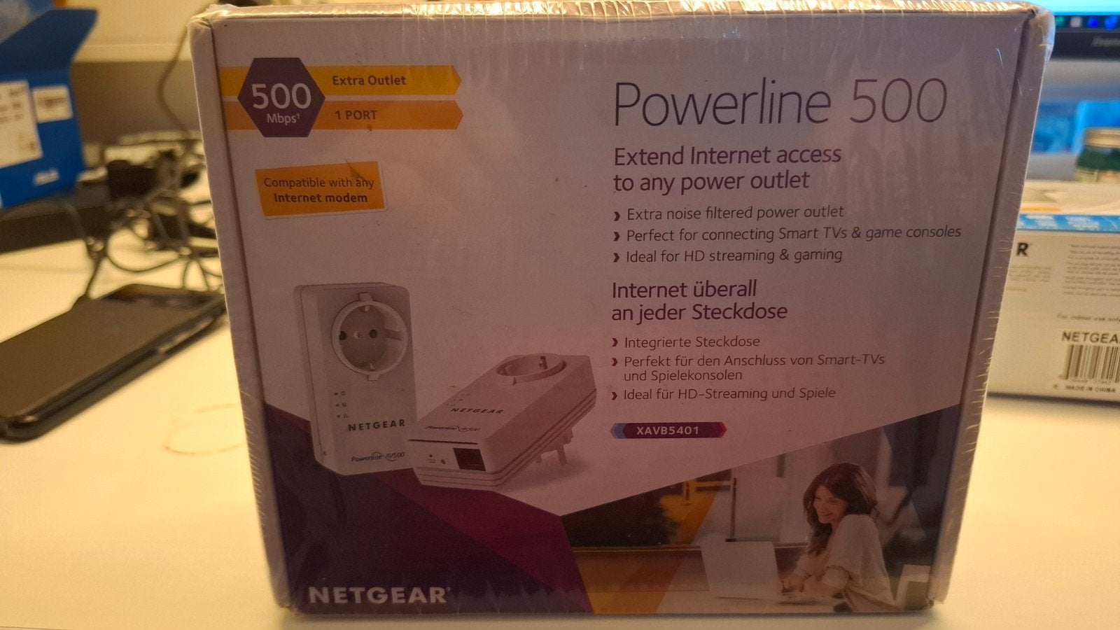 NETGEAR Powerline 500 PassThru, Computers en Software, Netwerk switches, Nieuw, Ophalen of Verzenden