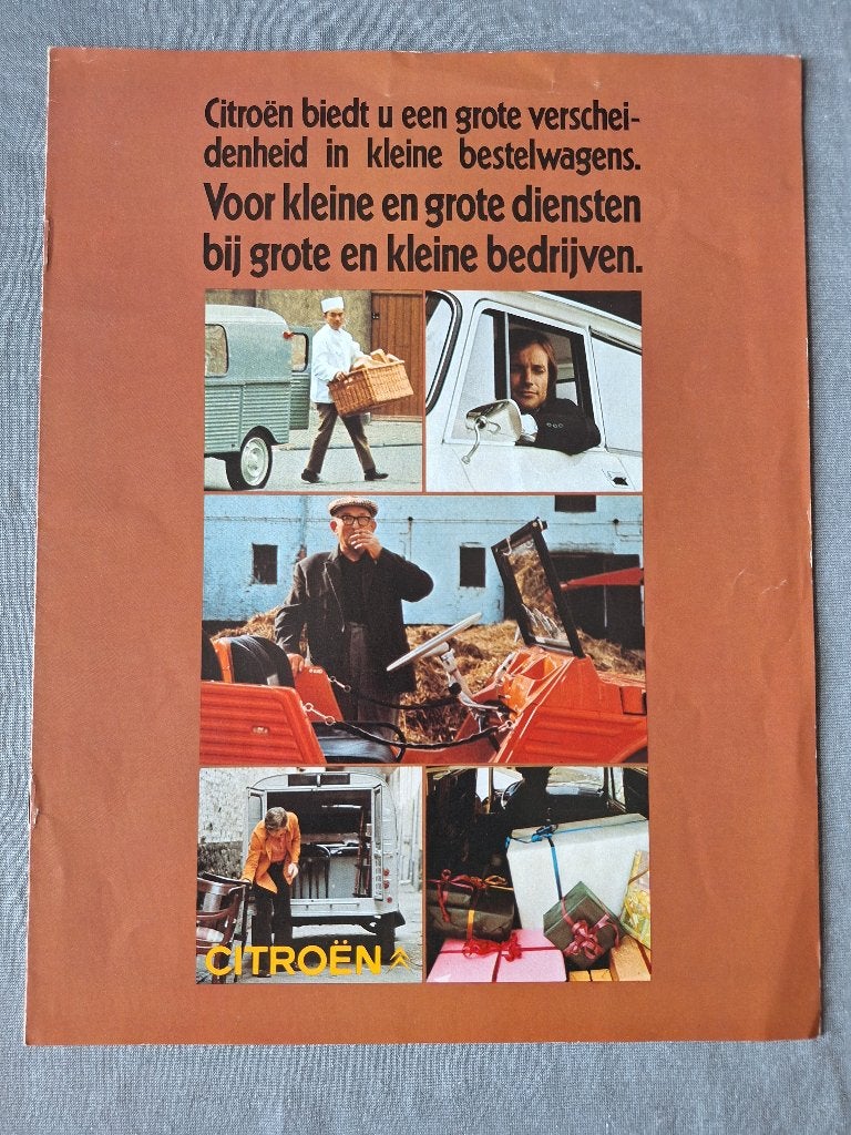 Brochure CITROEN Kleine bestelwagens, incl Mehari - 1971 NL, Verzenden, Gelezen, Citroën