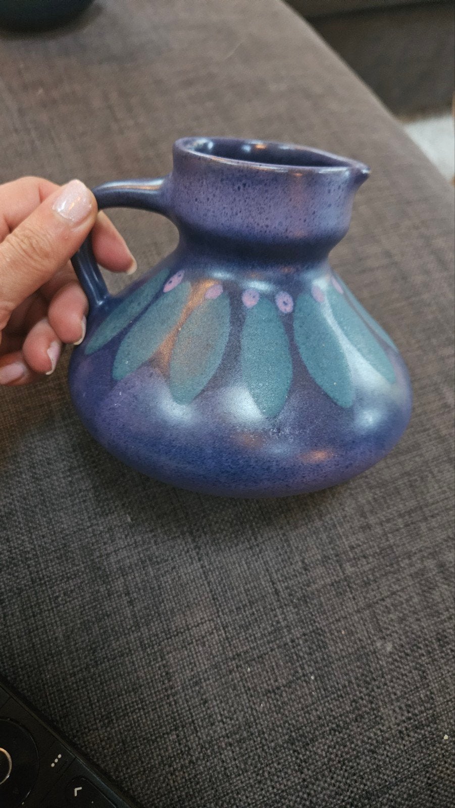 KMK Kupfermühle "Viola" vaas - Vintage keramiek 70s, Ophalen of Verzenden