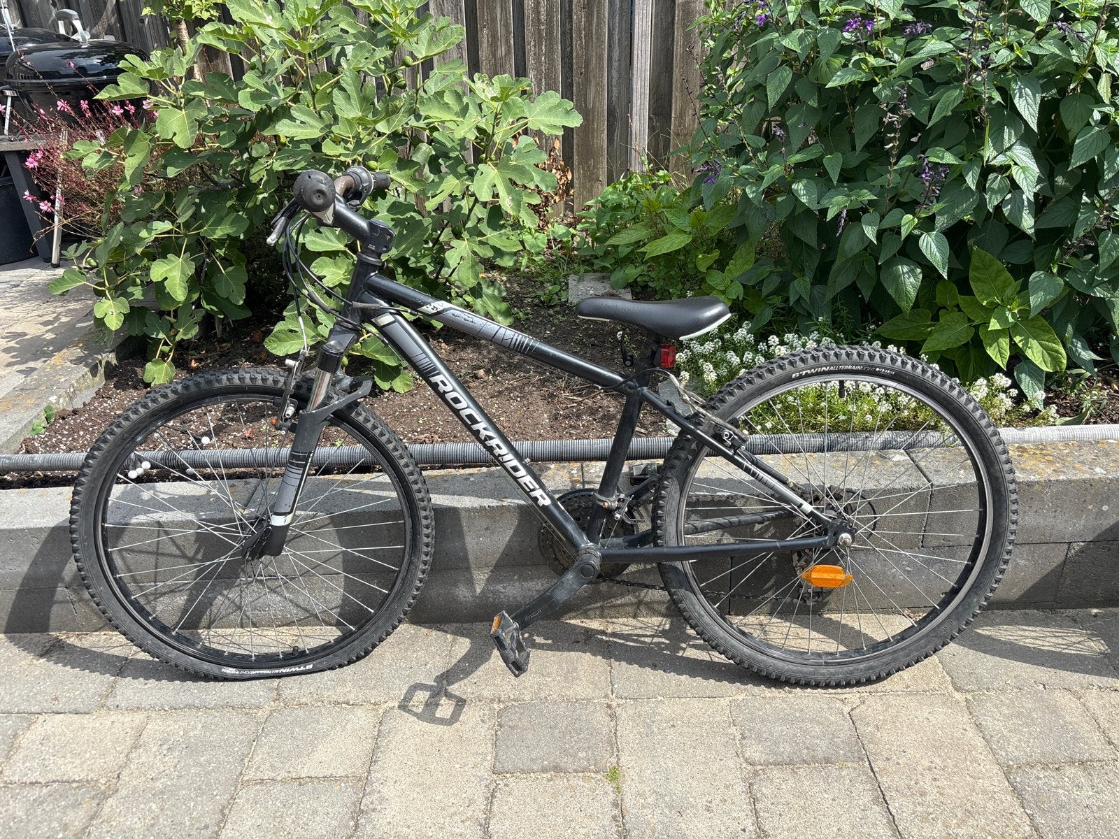 Rockrider mountainbike, zwart, gebruikt, Ophalen, Gebruikt, 20 inch of meer