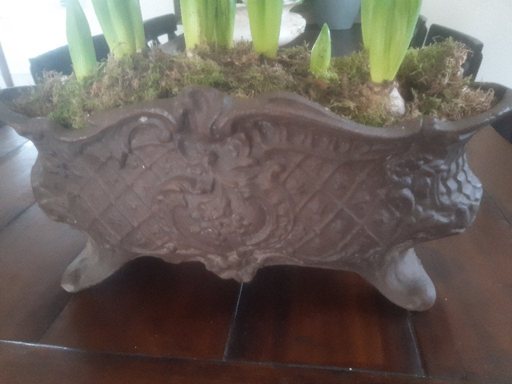 Gietijzeren jardiniere, franse vaas, bloembak, plantenbak, Tuin en Terras, Bloembakken en Plantenbakken, Overige materialen, Minder dan 30 cm