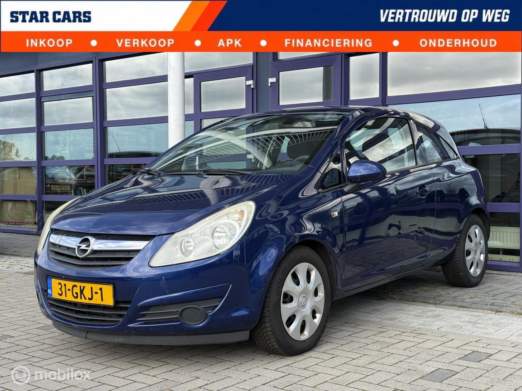 Opel Corsa 1.2-16V Enjoy | Airco | Elek Pakket| APK, Voorwielaandrijving, 450 kg, Blauw, 1229 cc