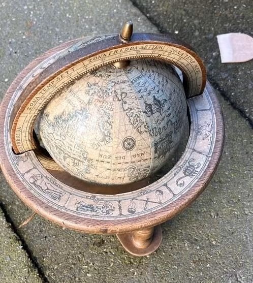 mooie vintage globe wereldbol, Ophalen of Verzenden, Gebruikt