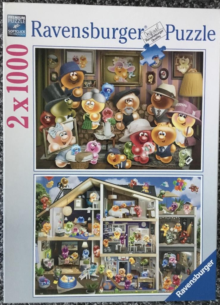 Puzzels 2 x 1000 GELINI, Ophalen of Verzenden, 500 t/m 1500 stukjes, Zo goed als nieuw, Legpuzzel