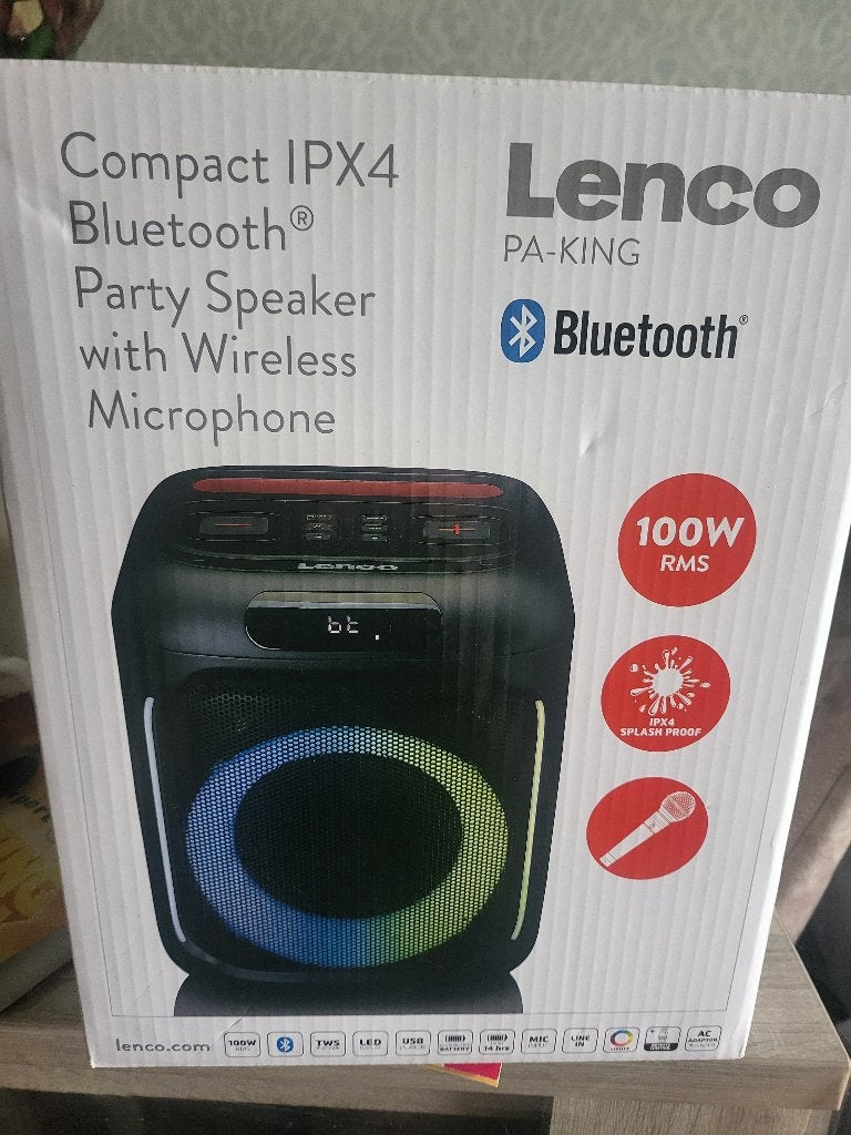 Lenco party speaker, Overige typen, Nieuw, Afstandsbediening, Minder dan 60 watt