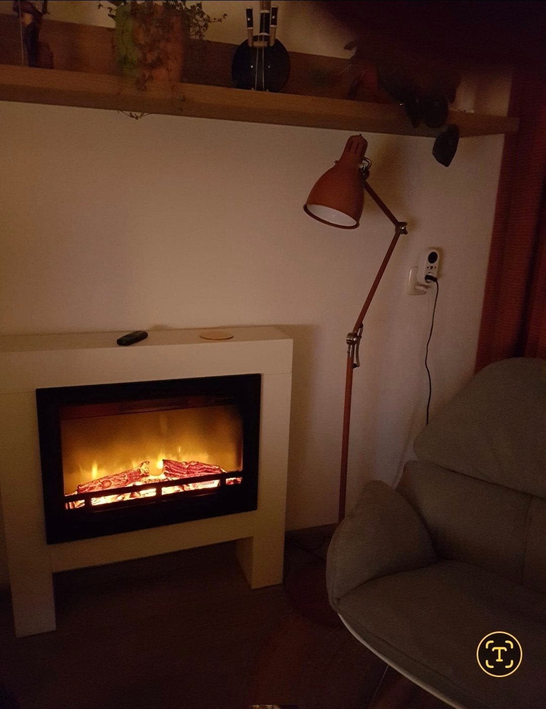 Ruby Fires Bolea elektrische sfeerhaard met witte schouw, Ophalen of Verzenden, Zo goed als nieuw, Vrijstaande haard, Elektrische haard