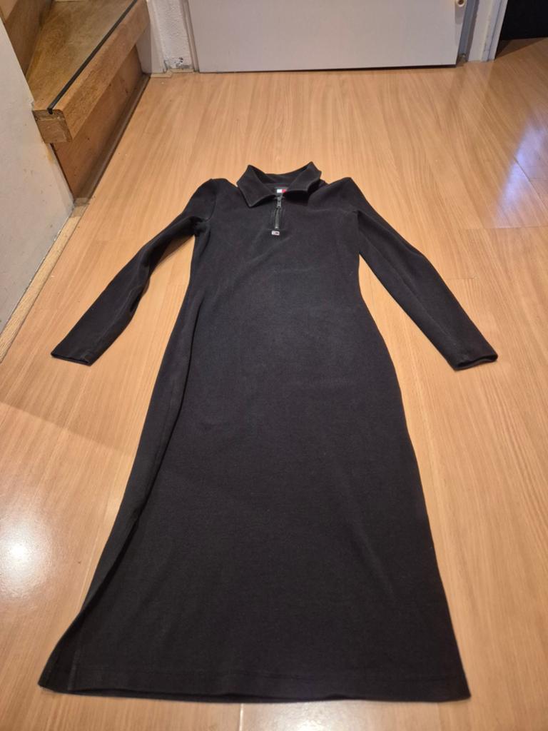 Tommy Jeans jurk - Zwart - Maat S - Kastopruiming, Zwart, Ophalen of Verzenden, Zo goed als nieuw, Maat 36 (S)