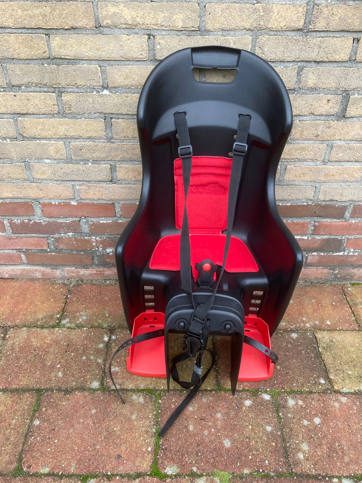 Polisport Boodie Achterzitje - Zwart/Rood, Fietsen en Brommers, Achterzitje, Voetsteuntjes, 0 t/m 18 kg, Nieuw